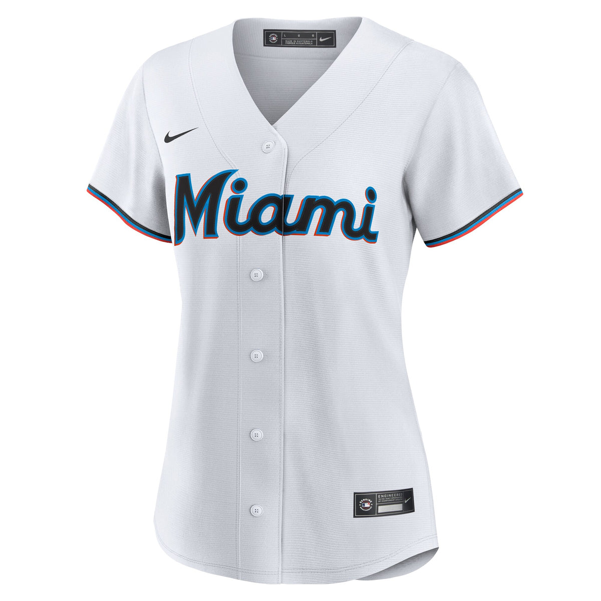 Women's Miami Marlins Eury Perez Nike White Home Replica Jersey