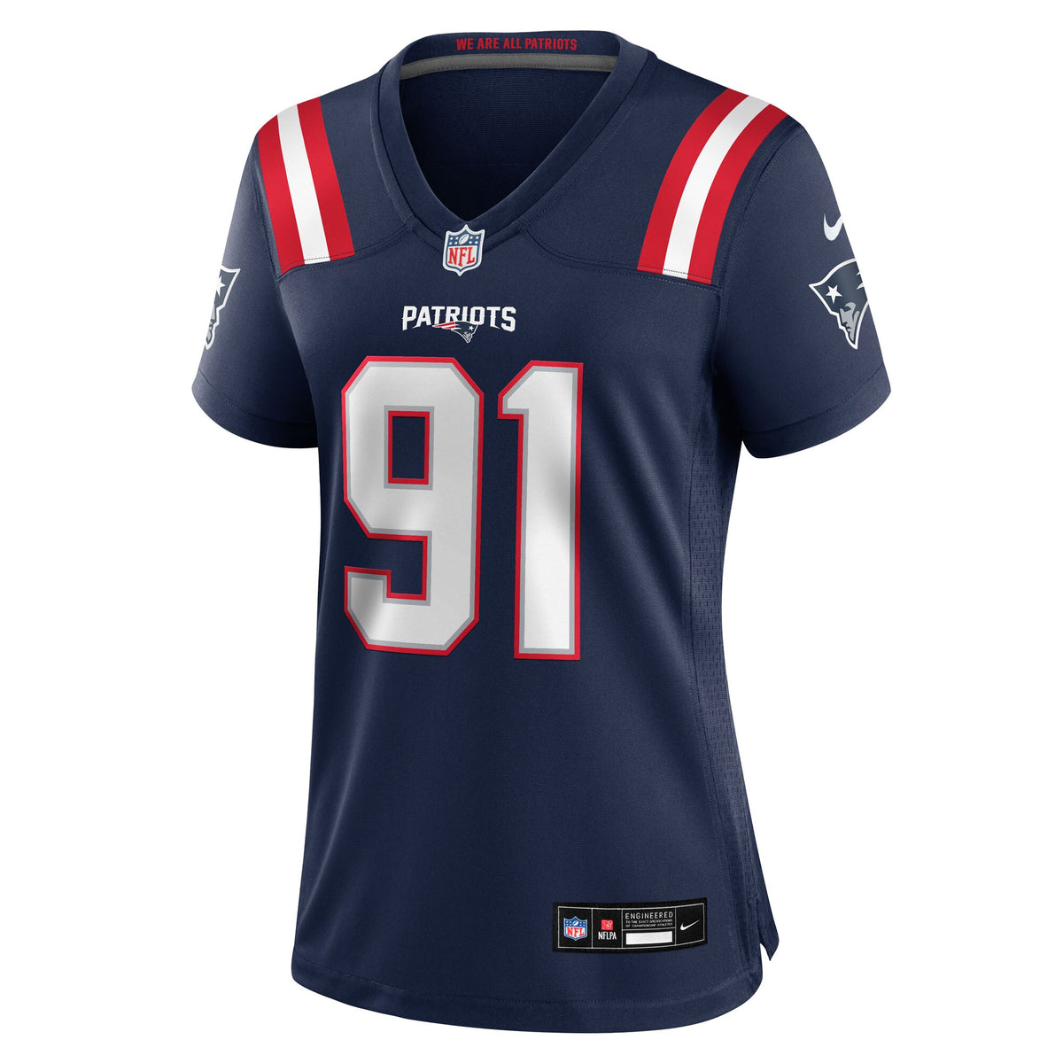 Women's New England Patriots Elijah Ponder Nike Navy Team Game Jersey