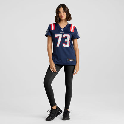 Women's New England Patriots John Hannah Nike Navy Game Retired Player Jersey