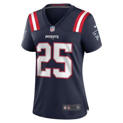 Women's New England Patriots Marcus Jones Nike Navy Game Jersey