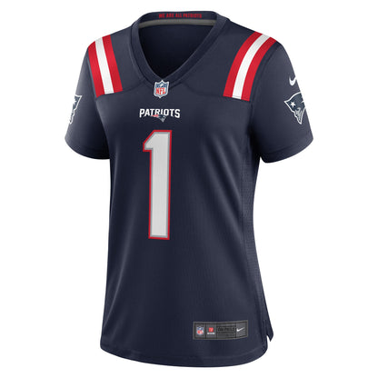 Women's New England Patriots Number 1 Bride Nike Navy Game Jersey