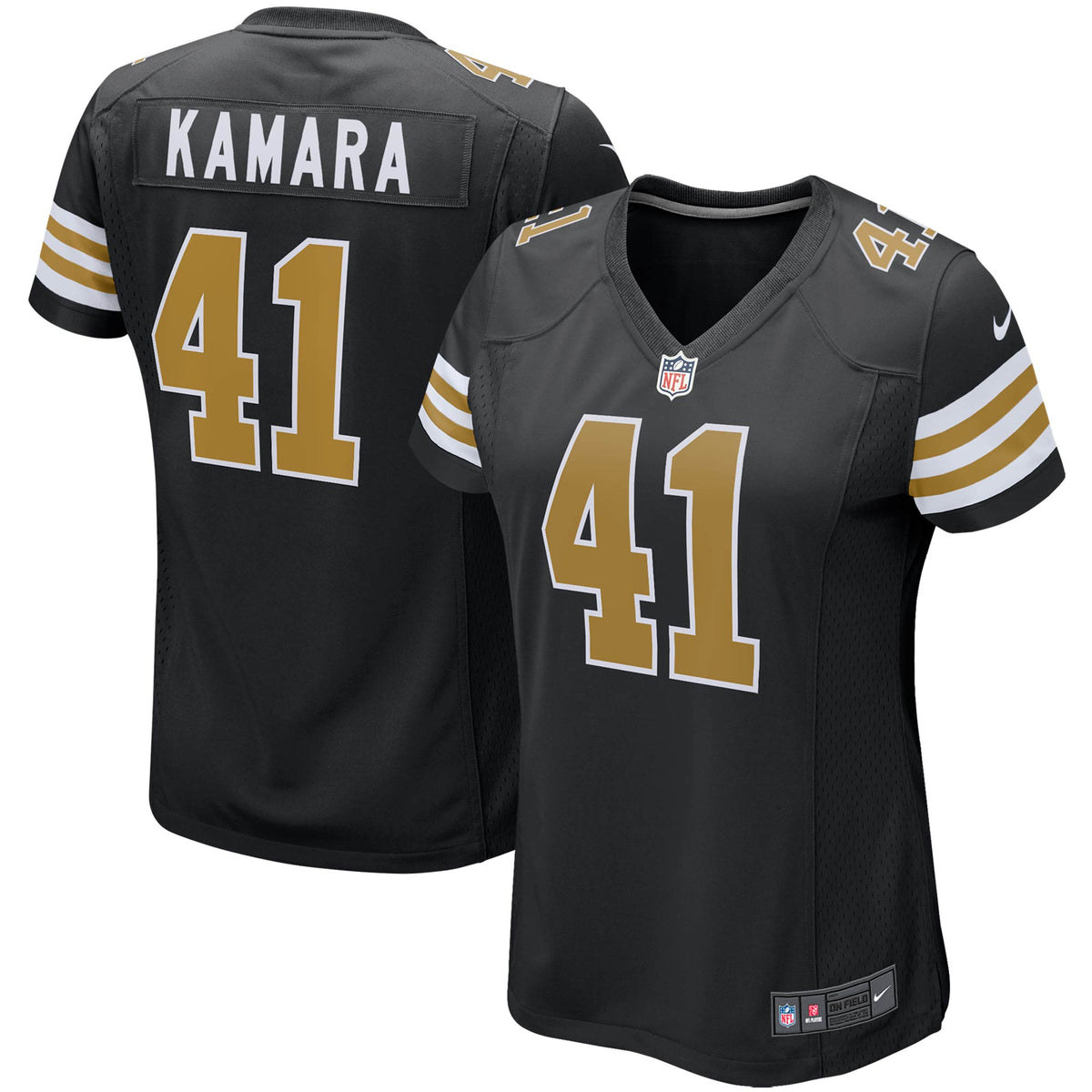 Women's New Orleans Saints Alvin Kamara Nike Black Player Jersey