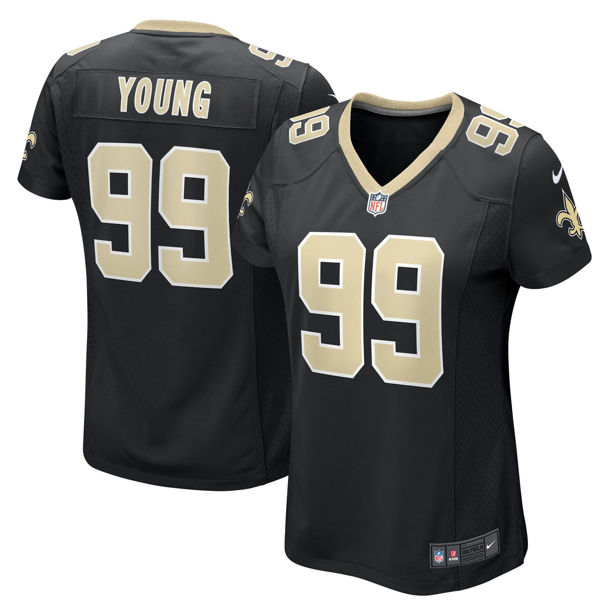 Women's New Orleans Saints Chase Young Nike Black Game Jersey