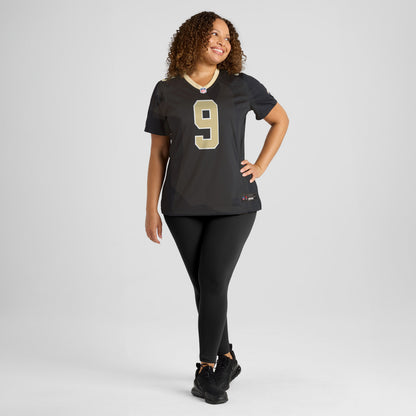 Women's New Orleans Saints Drew Brees Nike Black Team Game Jersey