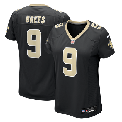 Women's New Orleans Saints Drew Brees Nike Black Team Game Jersey