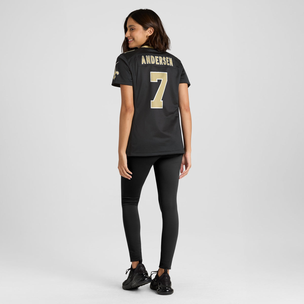 Women's New Orleans Saints Morten Andersen Nike Black Game Retired Player Jersey