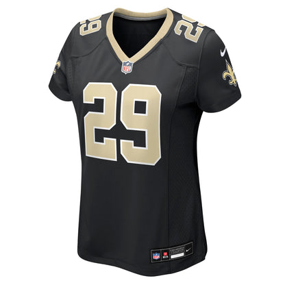 Women's New Orleans Saints Quincy Riley Nike Black Team Game Jersey