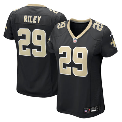 Women's New Orleans Saints Quincy Riley Nike Black Team Game Jersey