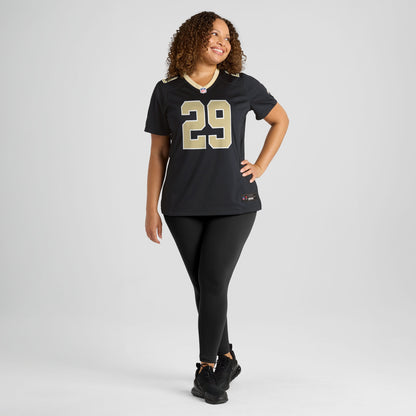 Women's New Orleans Saints Quincy Riley Nike Black Team Game Jersey