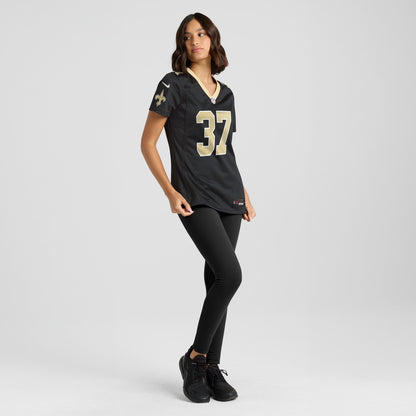 Women's New Orleans Saints Steve Gleason Nike Black Game Retired Player Jersey