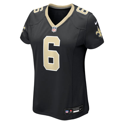Women's New Orleans Saints Tyler Shough Nike Black Game Jersey