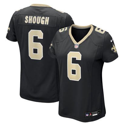 Women's New Orleans Saints Tyler Shough Nike Black Game Jersey