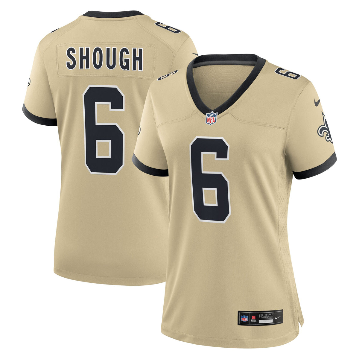 Women's New Orleans Saints Tyler Shough Nike Gold Alternate Game Player Jersey