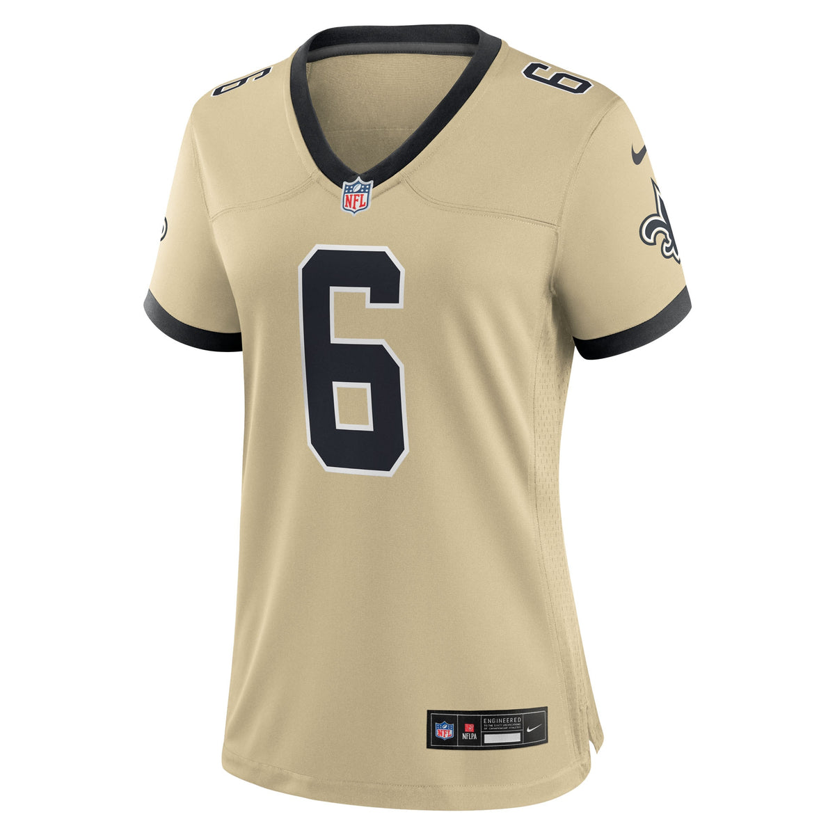 Women's New Orleans Saints Tyler Shough Nike Gold Alternate Game Player Jersey