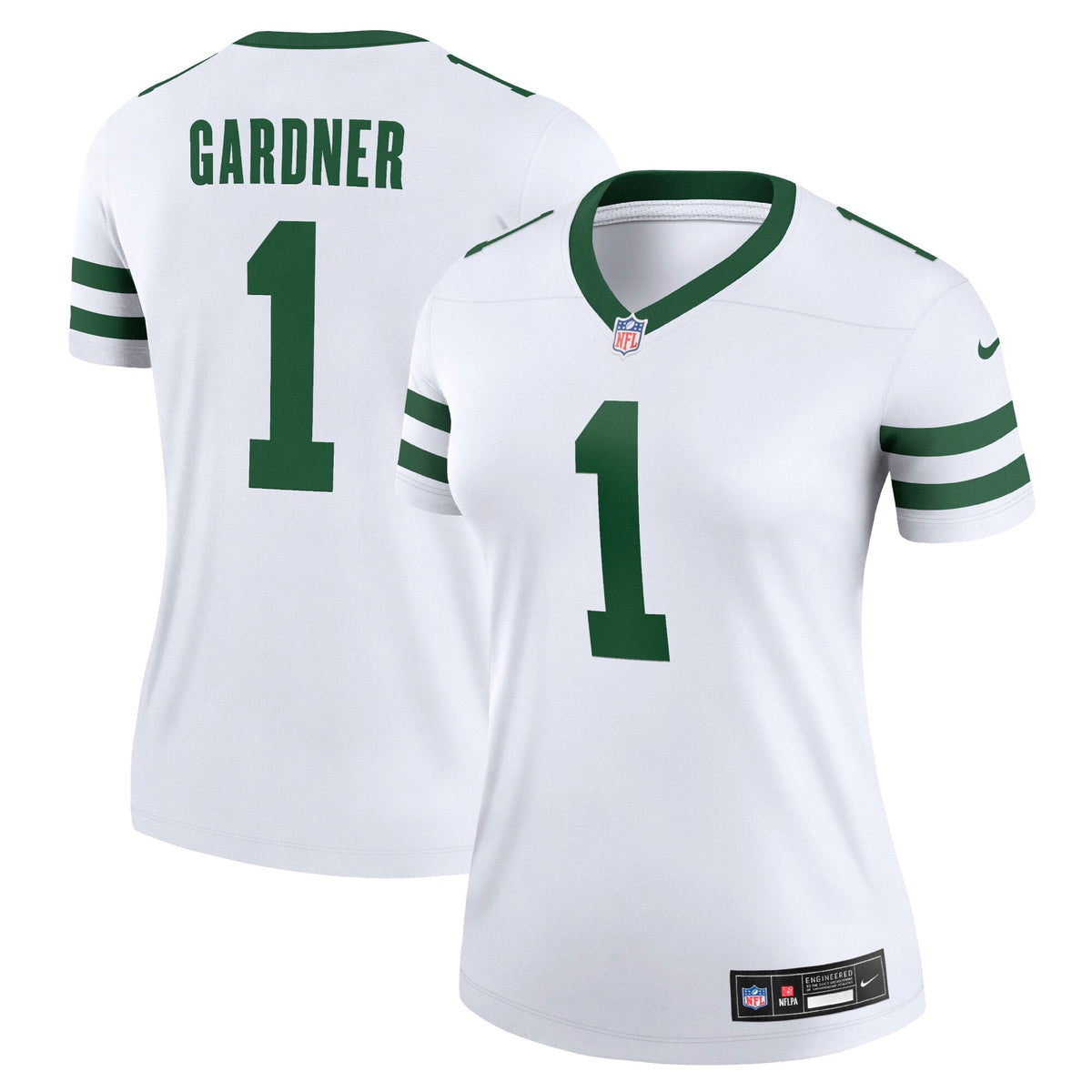 Women's New York Jets Ahmad Sauce Gardner Nike Legacy White Legend Player Performance Top