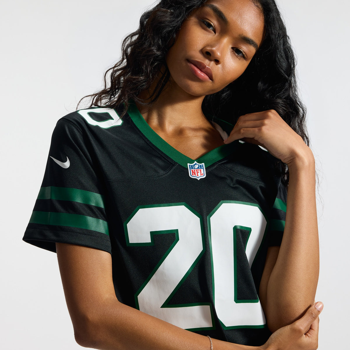 Women's New York Jets Breece Hall Nike Legacy Black Alternate Game Jersey
