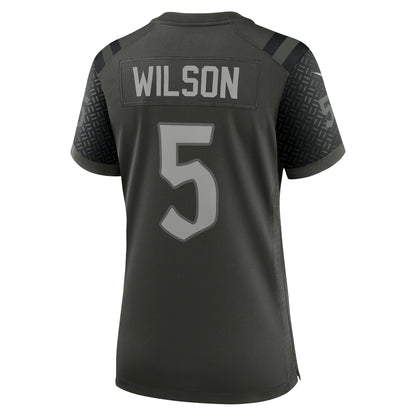 Women's New York Jets Garrett Wilson Nike Gotham Green 2025 Rivalries Collection Game Jersey