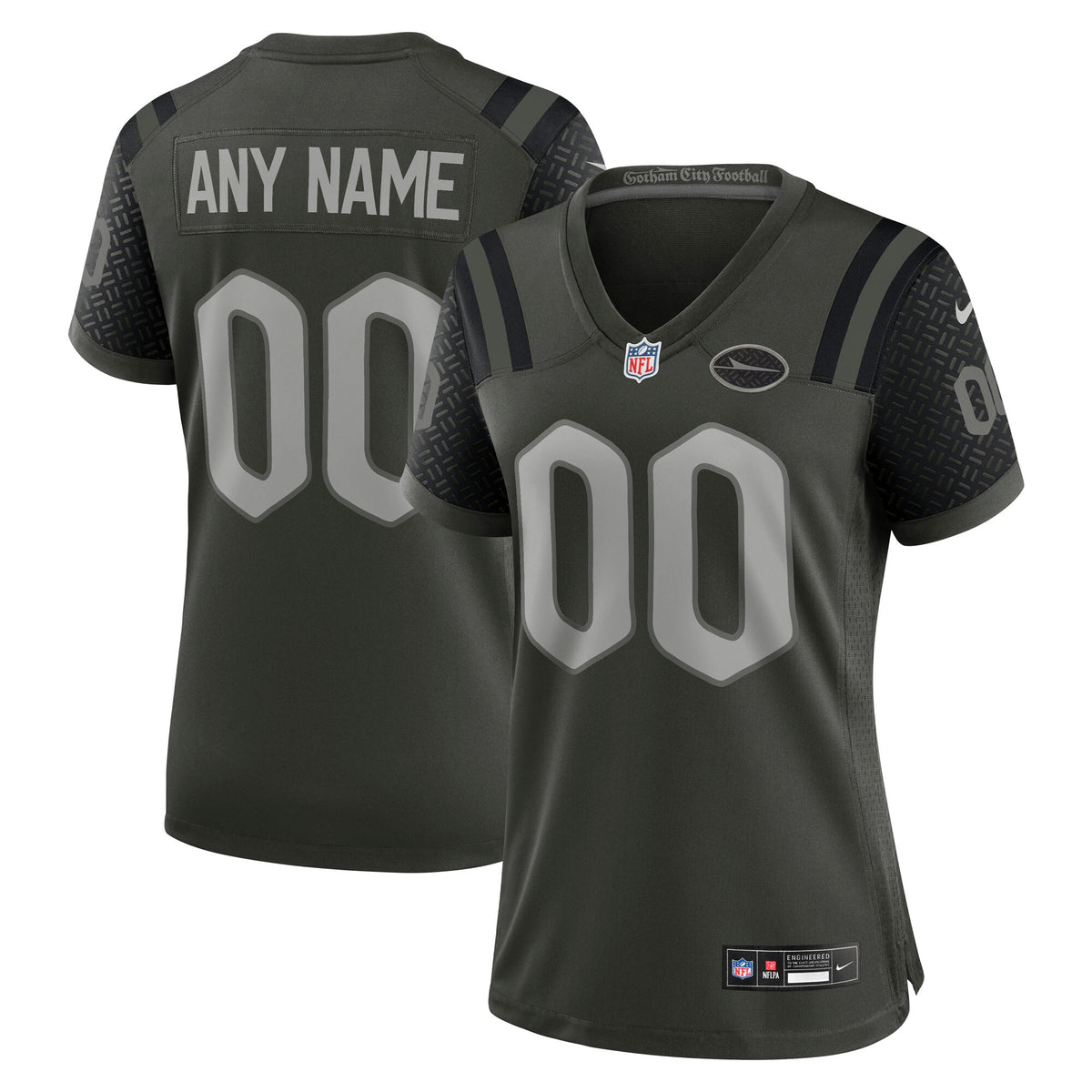 Women's New York Jets Nike Gotham Green 2025 Rivalries Collection Custom Game Jersey