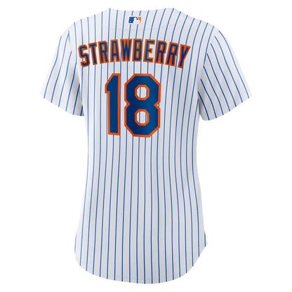 Women's New York Mets Darryl Strawberry Nike White Home Replica Player Jersey