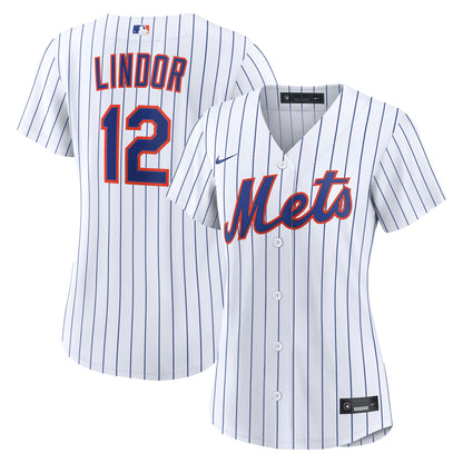 Women's New York Mets Francisco Lindor Nike White Home Replica Jersey