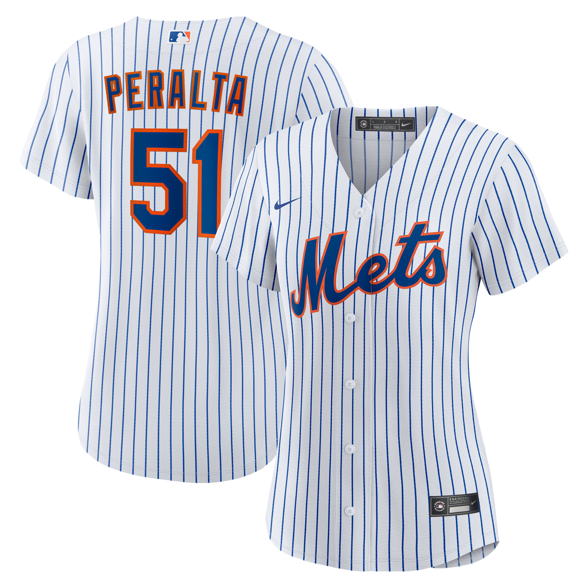 Women's New York Mets Freddy Peralta Nike White Home Replica Jersey