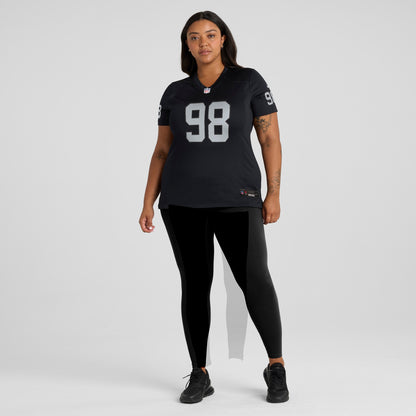 Women's Nike Maxx Crosby Black Las Vegas Raiders Jersey