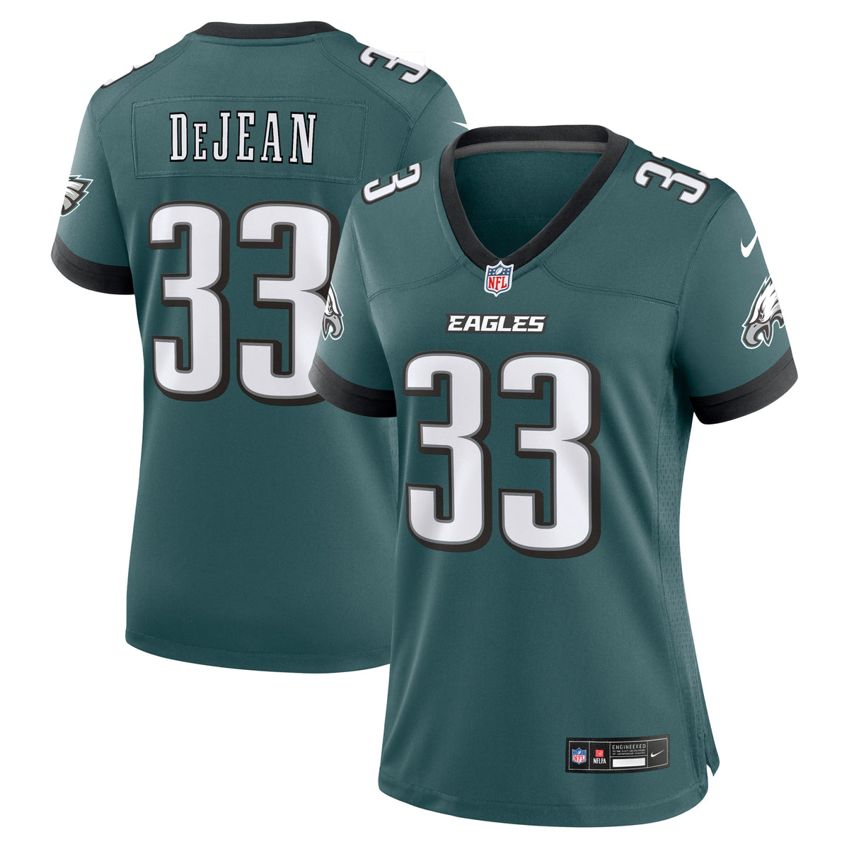 Women's Philadelphia Eagles Cooper DeJean Nike Midnight Green Team Game Jersey