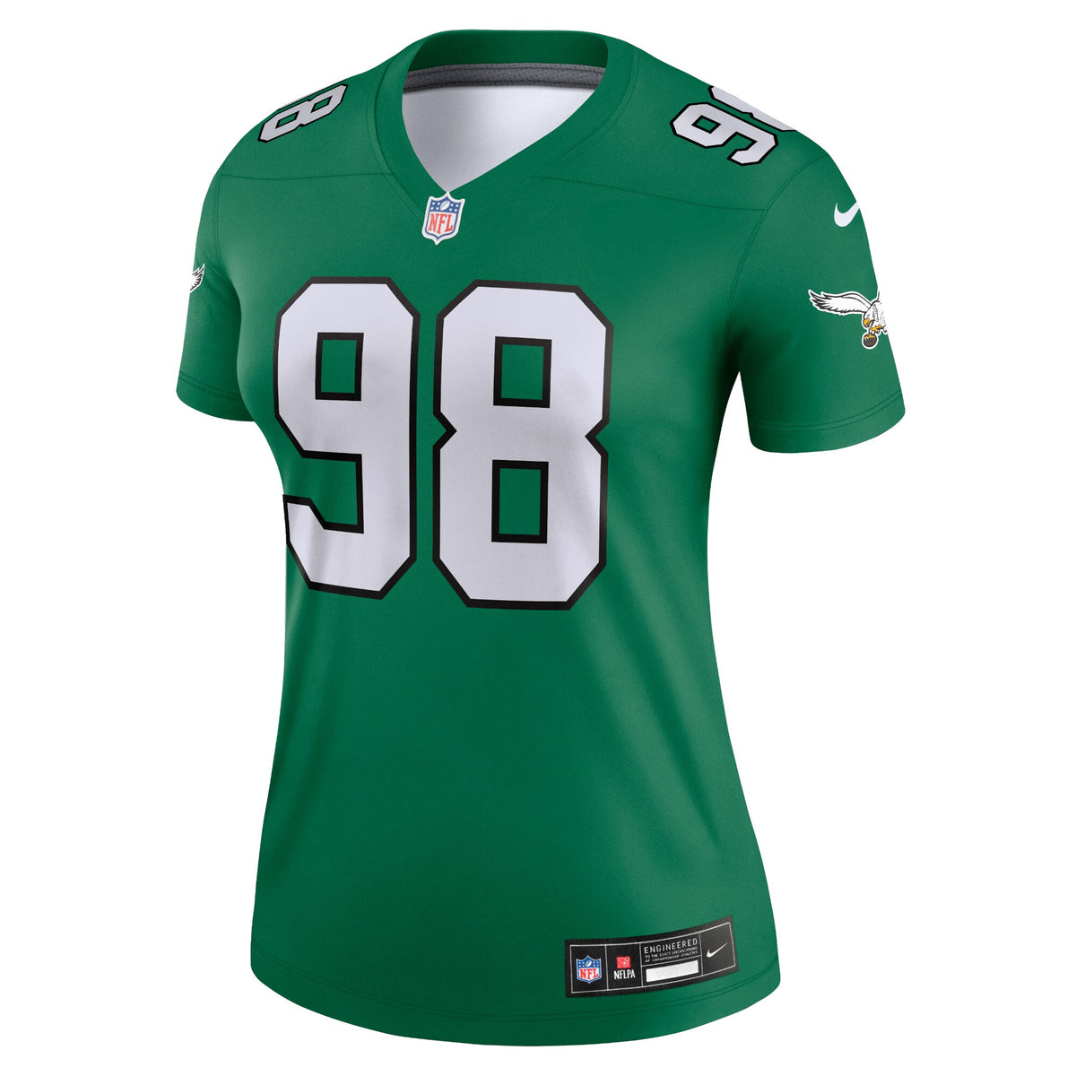 Women's Philadelphia Eagles Jalen Carter Nike Kelly Green Alternate Legend Player Performance Top
