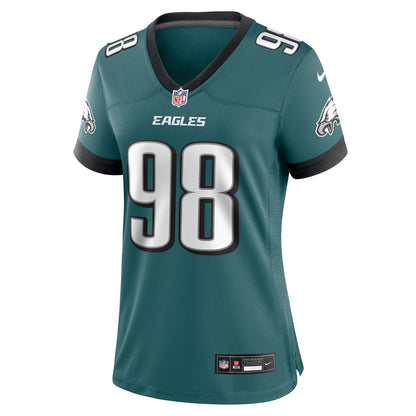 Women's Philadelphia Eagles Jalen Carter Nike Midnight Green Team Game Jersey