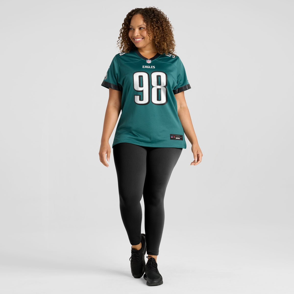 Women's Philadelphia Eagles Jalen Carter Nike Midnight Green Team Game Jersey