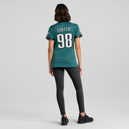 Women's Philadelphia Eagles Jalen Carter Nike Midnight Green Team Game Jersey