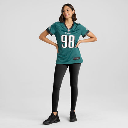 Women's Philadelphia Eagles Jalen Carter Nike Midnight Green Team Game Jersey