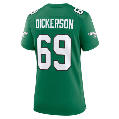 Women's Philadelphia Eagles Landon Dickerson Nike Kelly Green Alternate Game Jersey