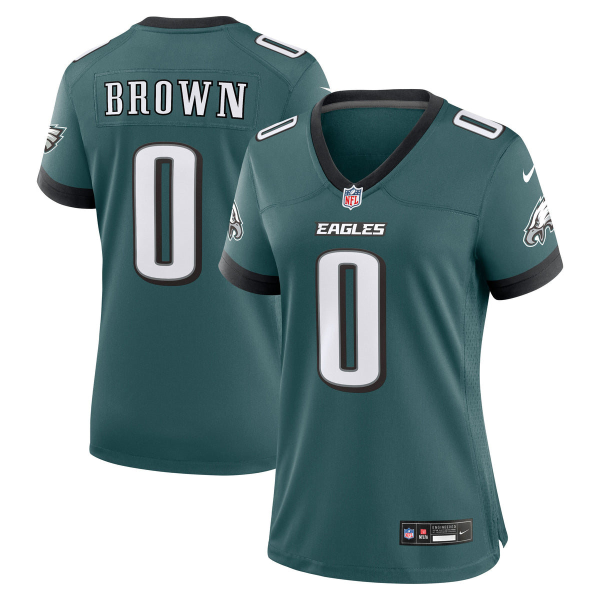 Women's Philadelphia Eagles Marquise Brown Nike Midnight Green Team Game Jersey