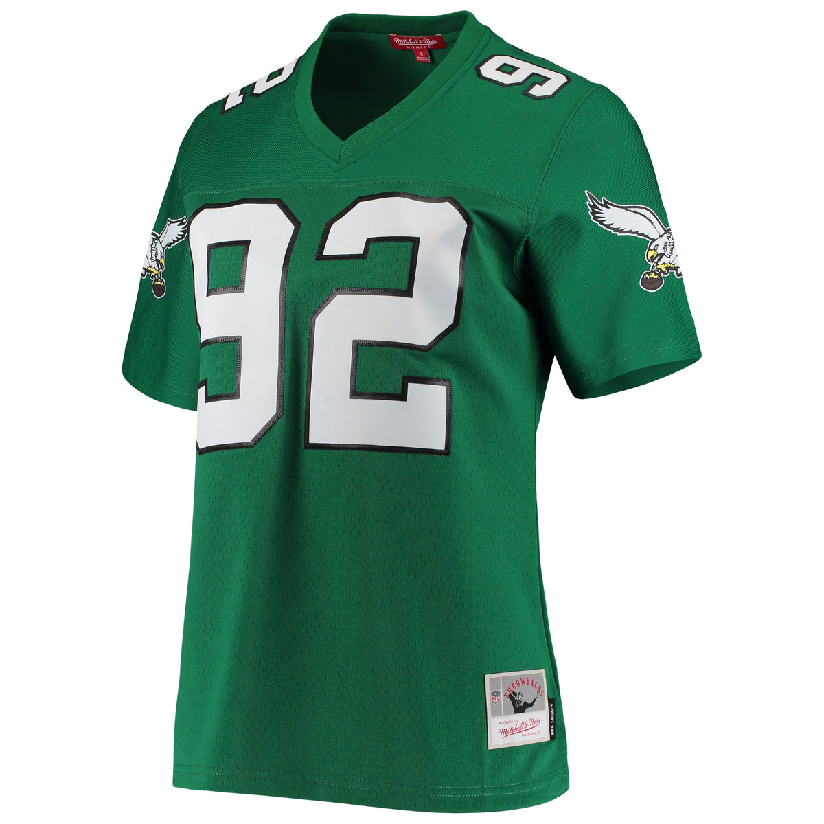 Women's Philadelphia Eagles Reggie White Mitchell & Ness Kelly Green 1990 Legacy Replica Jersey