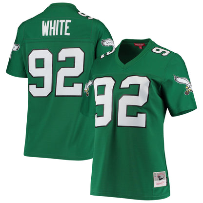 Women's Philadelphia Eagles Reggie White Mitchell & Ness Kelly Green 1990 Legacy Replica Jersey
