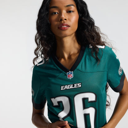 Women's Philadelphia Eagles Saquon Barkley Nike Midnight Green Team Game Jersey