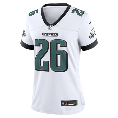 Women's Philadelphia Eagles Saquon Barkley Nike White Game Jersey