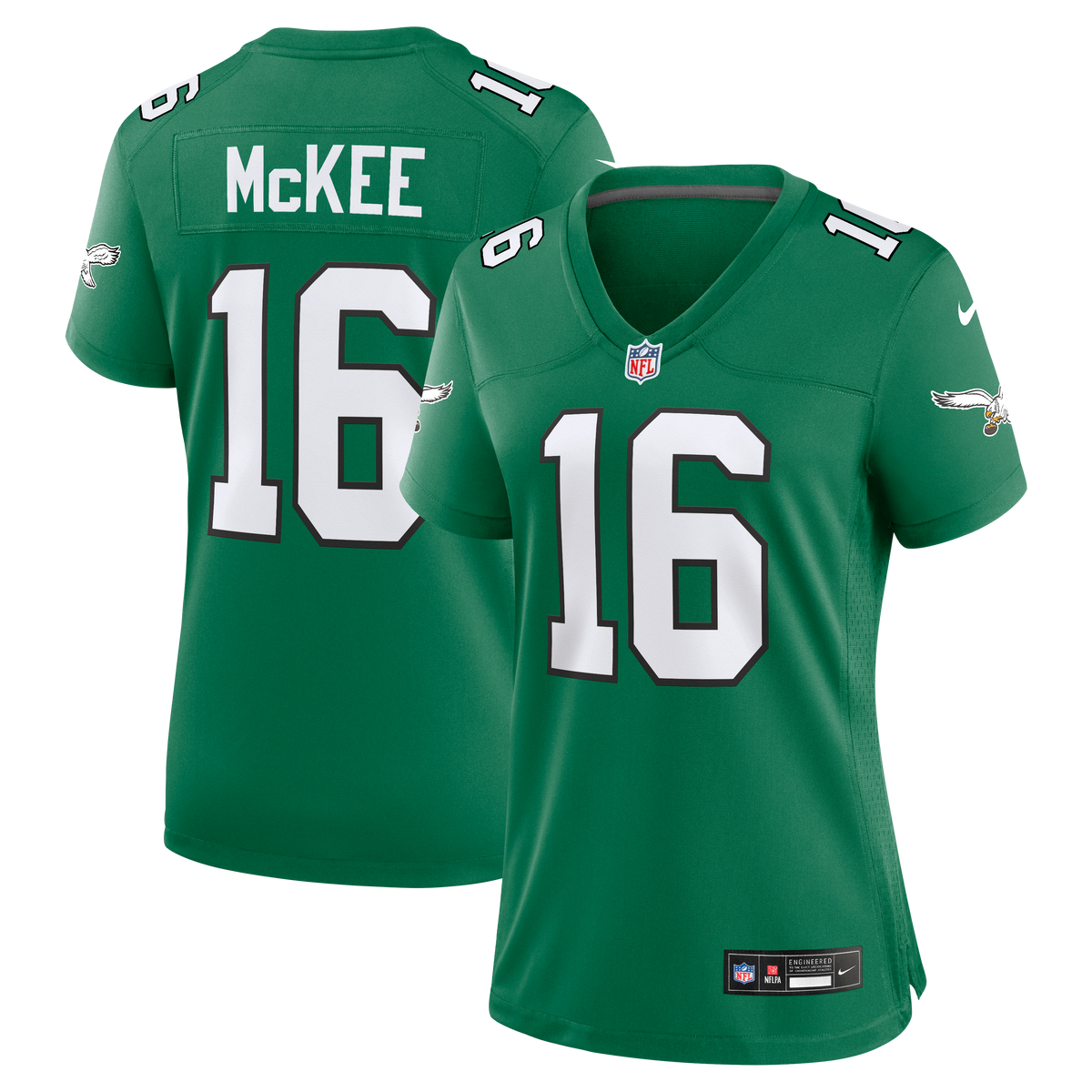 Women's Philadelphia Eagles Tanner McKee Nike Kelly Green Alternate Game Jersey