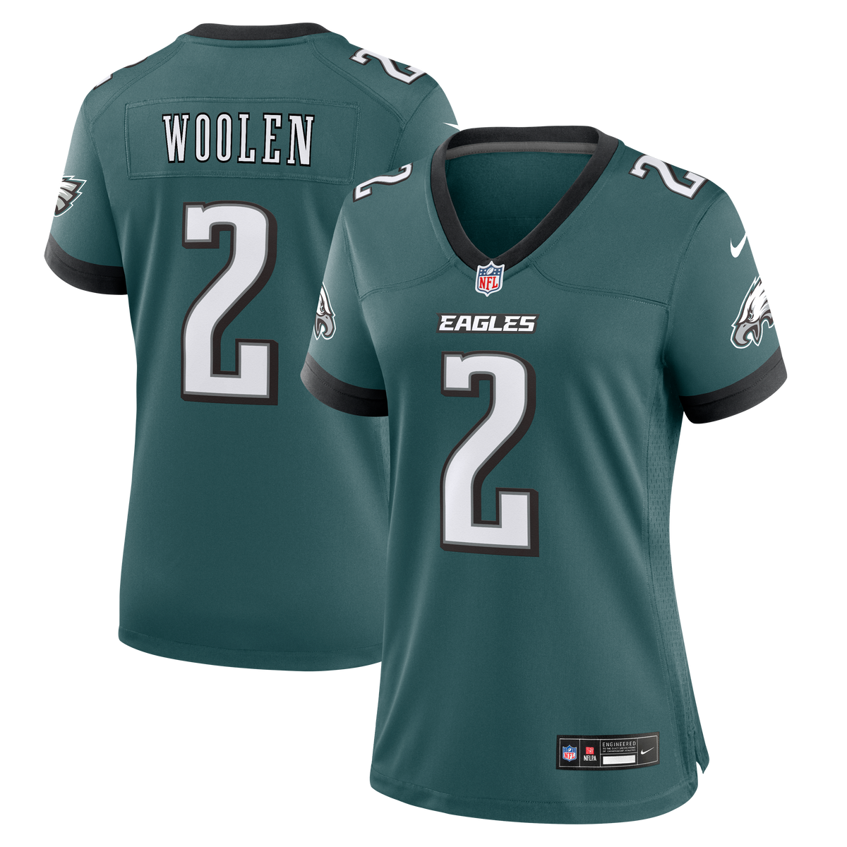 Women's Philadelphia Eagles Tariq Woolen Nike Midnight Green Team Game Jersey