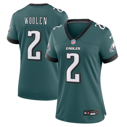 Women's Philadelphia Eagles Tariq Woolen Nike Midnight Green Team Game Jersey