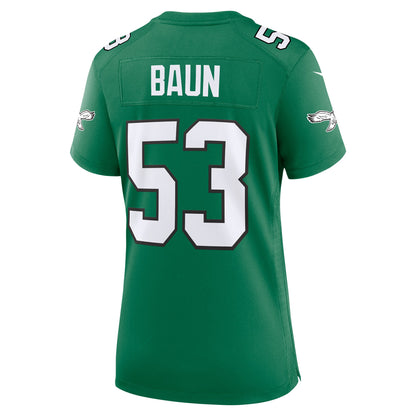 Women's Philadelphia Eagles Zack Baun Nike Kelly Green Alternate Game Jersey