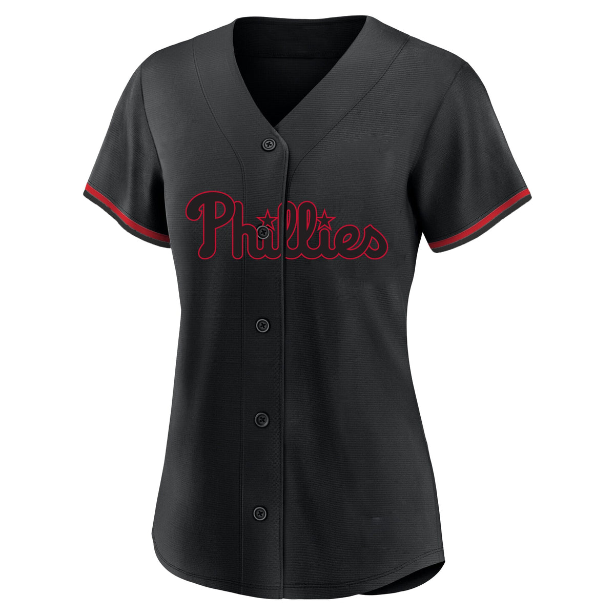 Women's Philadelphia Phillies Bryce Harper Profile Black Plus Size Player Name & Number Fashion Jersey