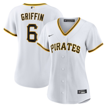 Women's Pittsburgh Pirates Konnor Griffin Nike White Home Replica Jersey