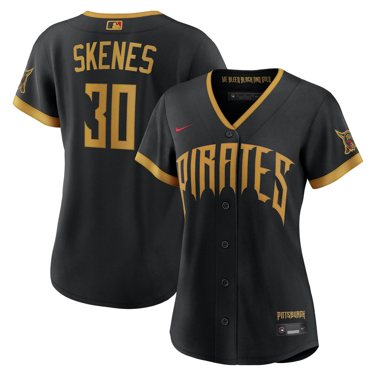 Women's Pittsburgh Pirates Paul Skenes Nike Black 2026 City Connect Stadium Jersey