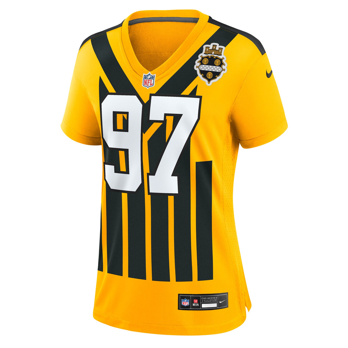 Women's Pittsburgh Steelers Cameron Heyward Nike Gold Alternate 1933 Throwback Game Jersey