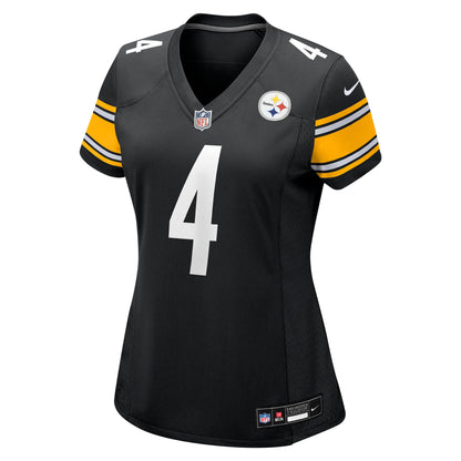 Women's Pittsburgh Steelers DK Metcalf Nike Black Team Game Jersey