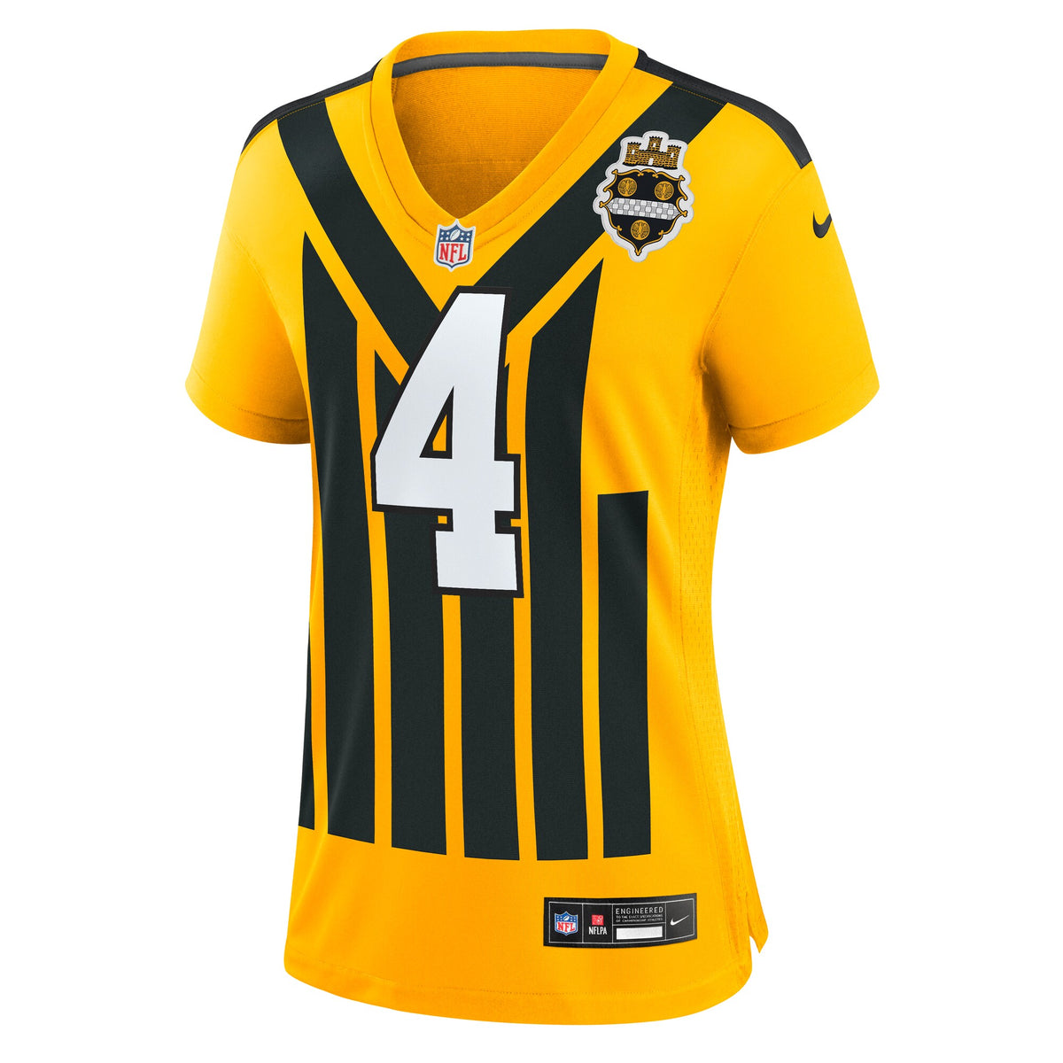 Women's Pittsburgh Steelers DK Metcalf Nike Gold Alternate 1933 Throwback Game Jersey