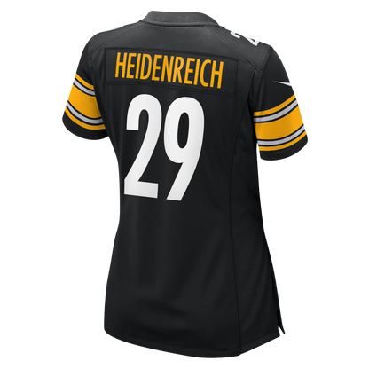 Women's Pittsburgh Steelers Eli Heidenreich Nike Black Team Game Jersey