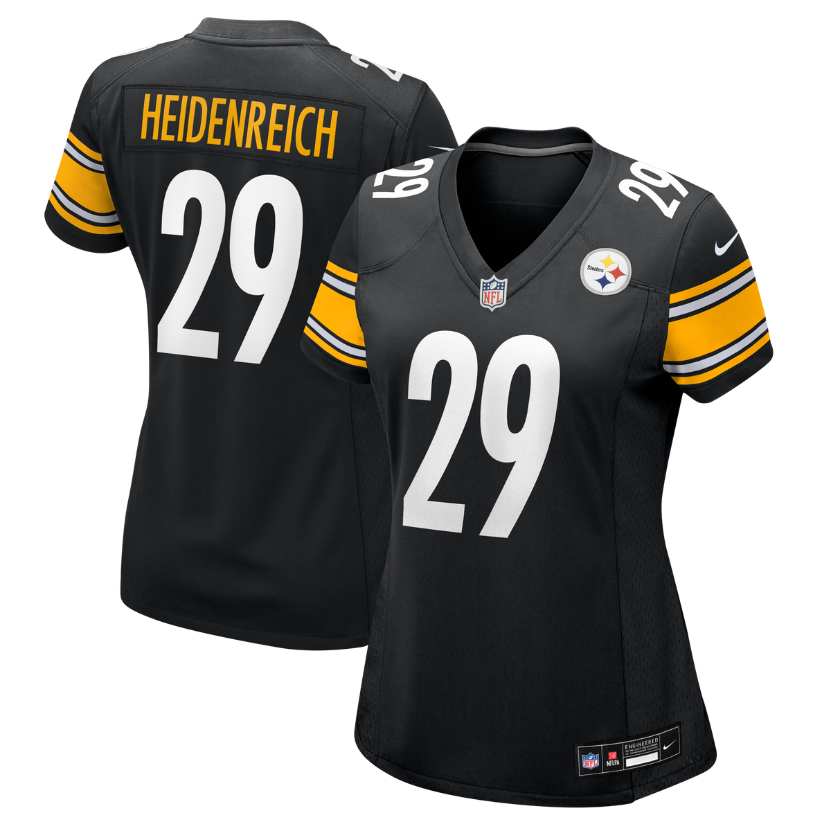 Women's Pittsburgh Steelers Eli Heidenreich Nike Black Team Game Jersey
